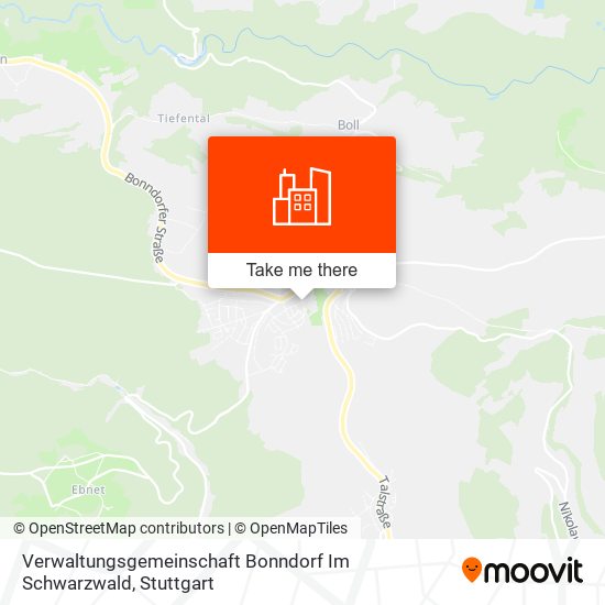 Карта Verwaltungsgemeinschaft Bonndorf Im Schwarzwald