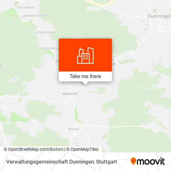 Карта Verwaltungsgemeinschaft Dunningen