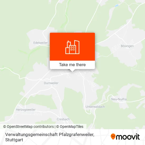 Карта Verwaltungsgemeinschaft Pfalzgrafenweiler