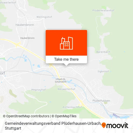 Карта Gemeindeverwaltungsverband Plüderhausen-Urbach