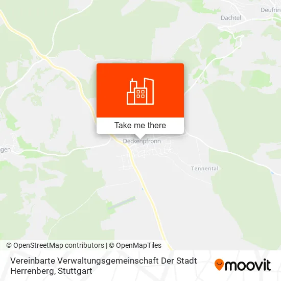 Карта Vereinbarte Verwaltungsgemeinschaft Der Stadt Herrenberg