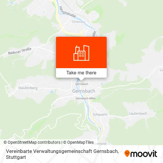 Карта Vereinbarte Verwaltungsgemeinschaft Gernsbach