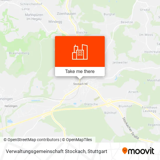 Карта Verwaltungsgemeinschaft Stockach