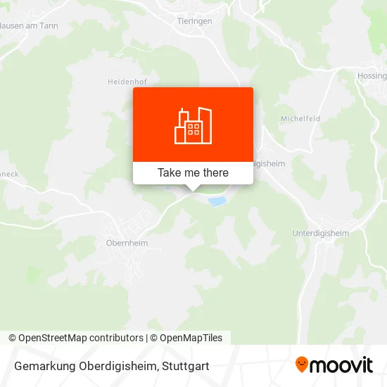 Карта Gemarkung Oberdigisheim