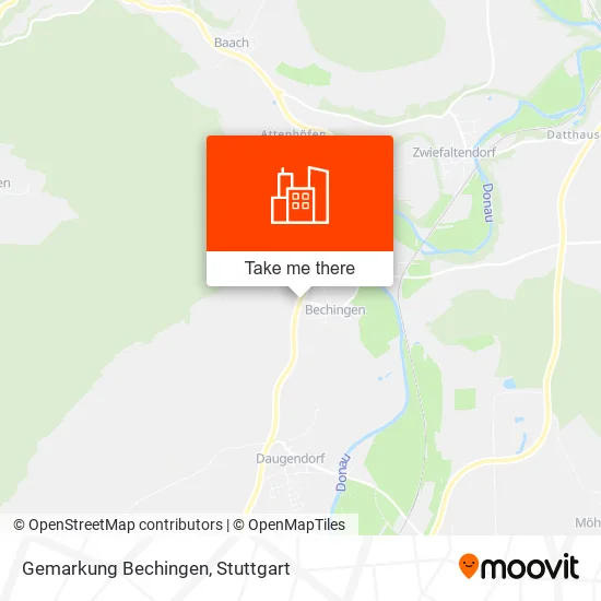 Карта Gemarkung Bechingen