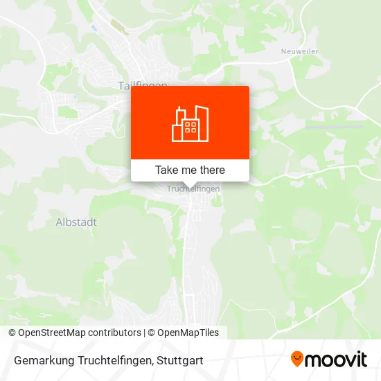 Карта Gemarkung Truchtelfingen