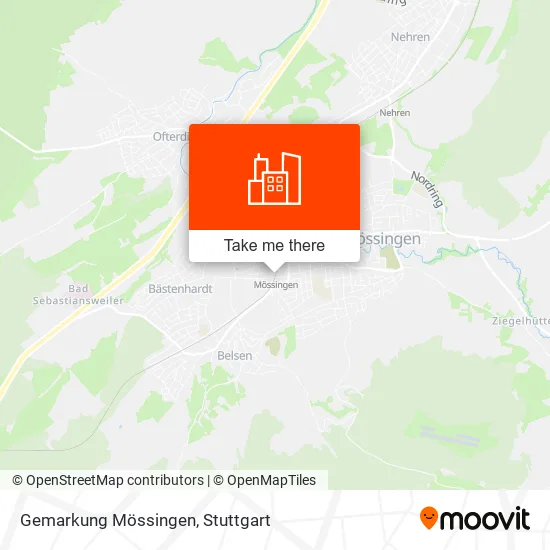 Карта Gemarkung Mössingen