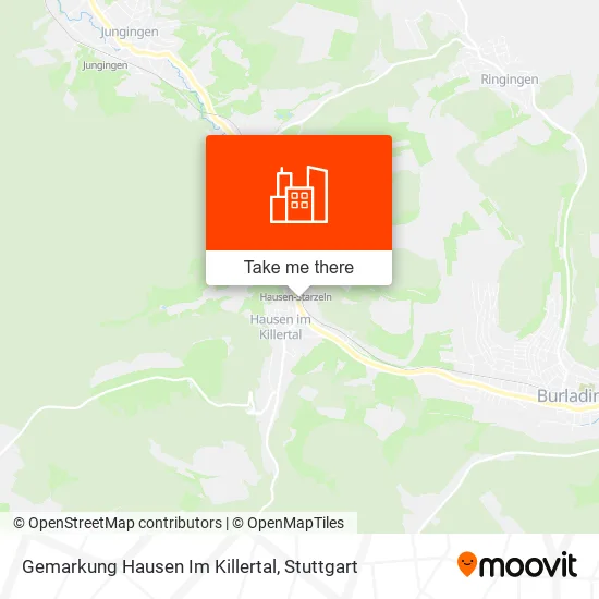 Карта Gemarkung Hausen Im Killertal