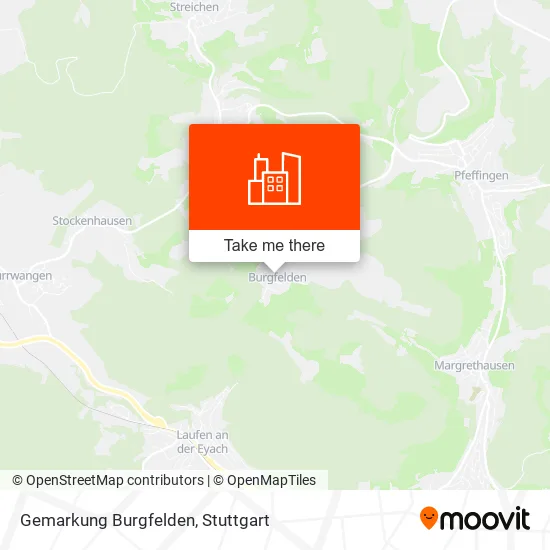 Карта Gemarkung Burgfelden