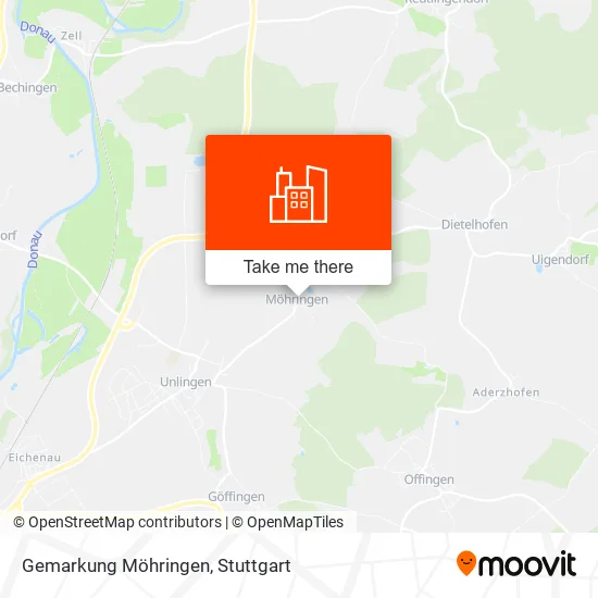 Карта Gemarkung Möhringen