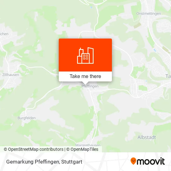 Карта Gemarkung Pfeffingen