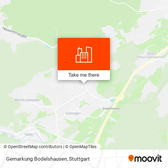 Карта Gemarkung Bodelshausen