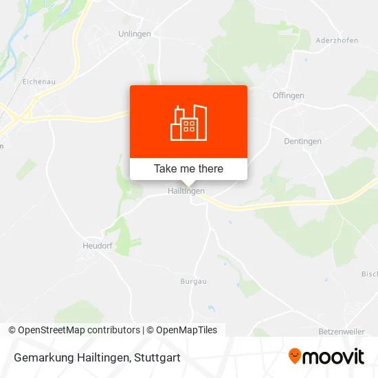Карта Gemarkung Hailtingen