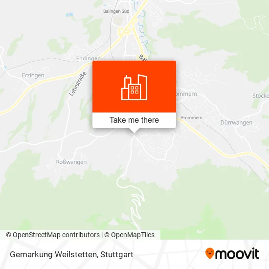 Карта Gemarkung Weilstetten