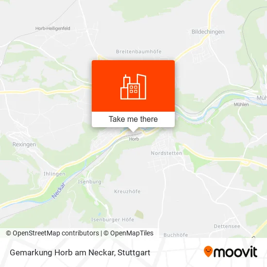 Карта Gemarkung Horb am Neckar