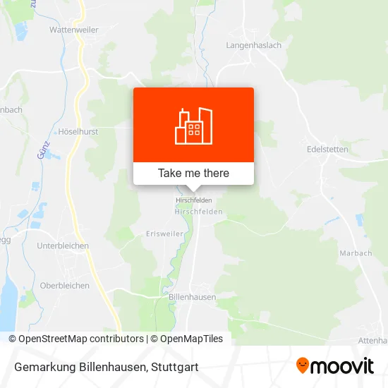 Карта Gemarkung Billenhausen