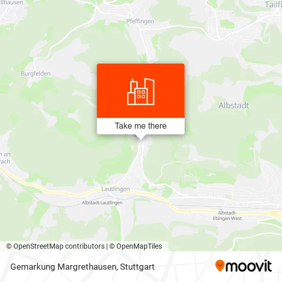 Карта Gemarkung Margrethausen