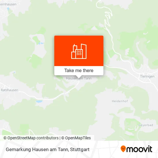 Карта Gemarkung Hausen am Tann
