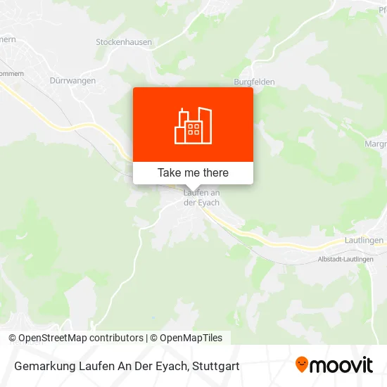 Карта Gemarkung Laufen An Der Eyach