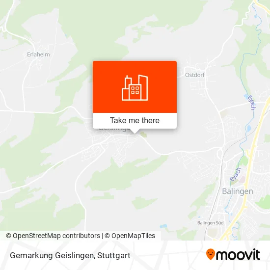 Карта Gemarkung Geislingen