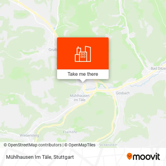 Карта Mühlhausen Im Täle