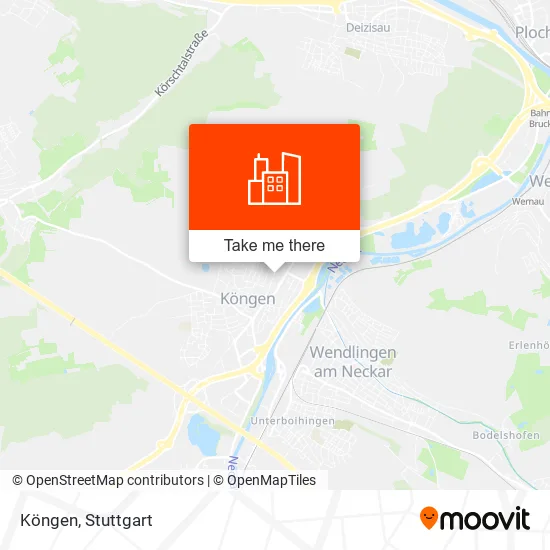 Карта Köngen