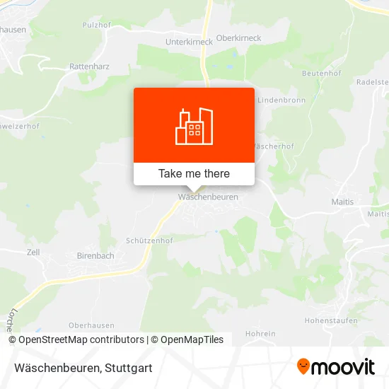 Карта Wäschenbeuren