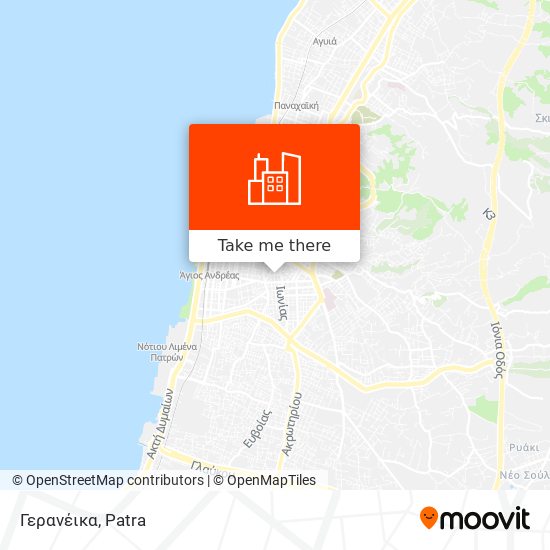 Γερανέικα map