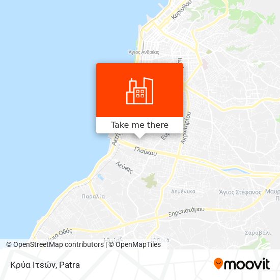 Κρύα Ιτεών map