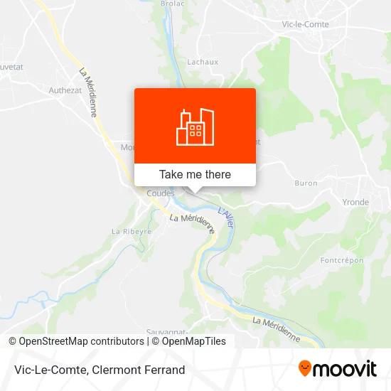 Vic-Le-Comte map