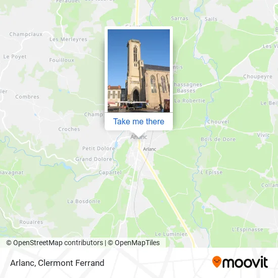 Arlanc map