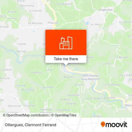 Olliergues map
