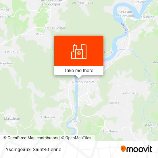 Yssingeaux map