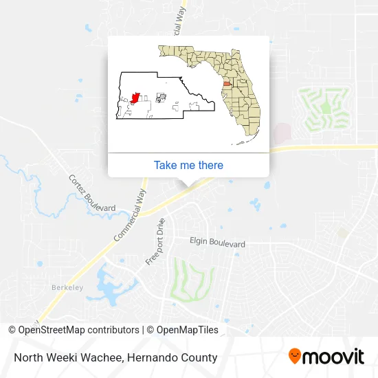 North Weeki Wachee map