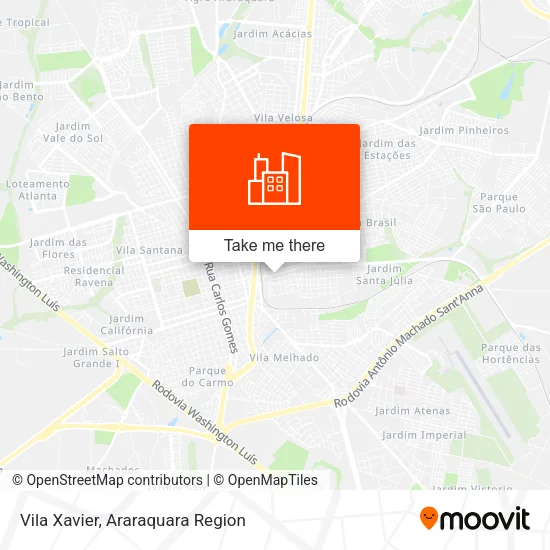 Vila Xavier map