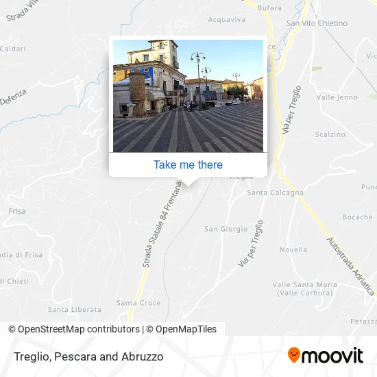 Treglio map