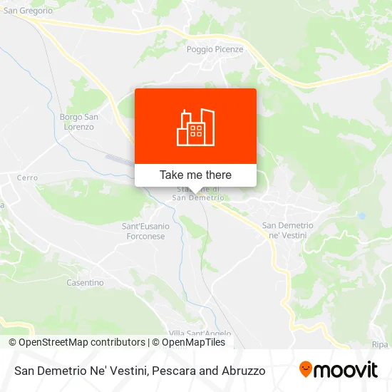 San Demetrio Ne' Vestini map