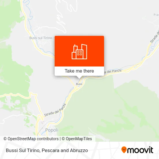 Bussi Sul Tirino map