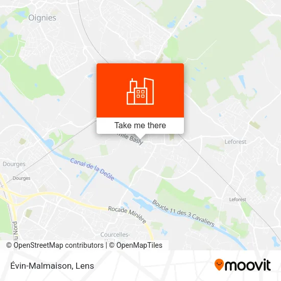 Évin-Malmaison map
