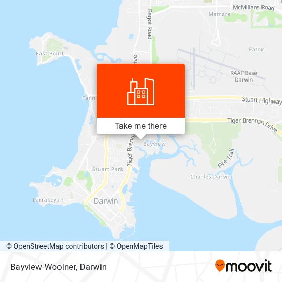 Mapa Bayview-Woolner