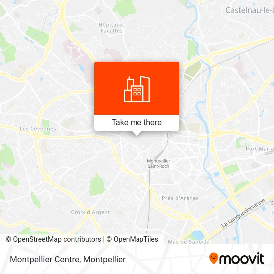 Montpellier Centre map