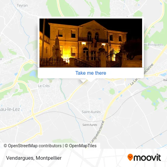 Vendargues map
