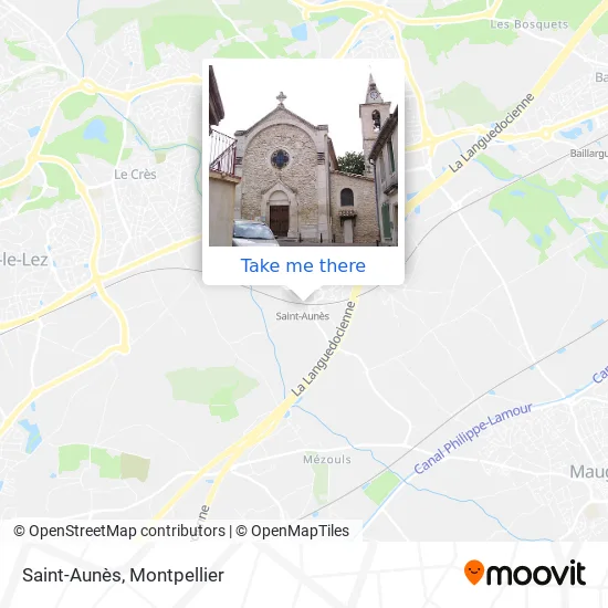 Saint-Aunès map