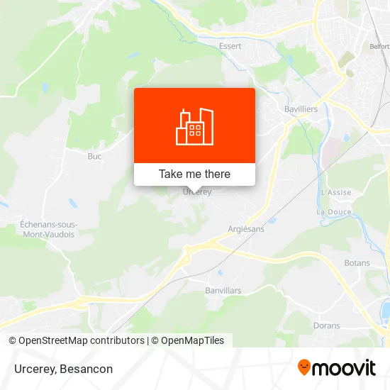 Urcerey map