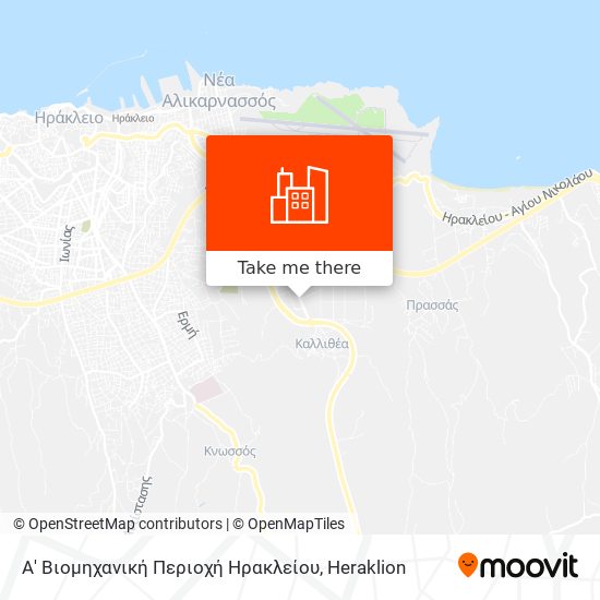 Α' Βιομηχανική Περιοχή Ηρακλείου map