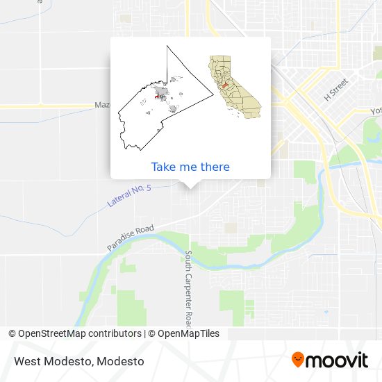 West Modesto map