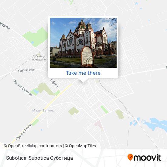 Subotica map