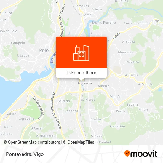 Pontevedra map