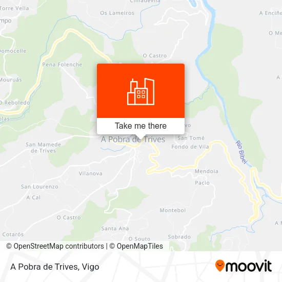 A Pobra de Trives map