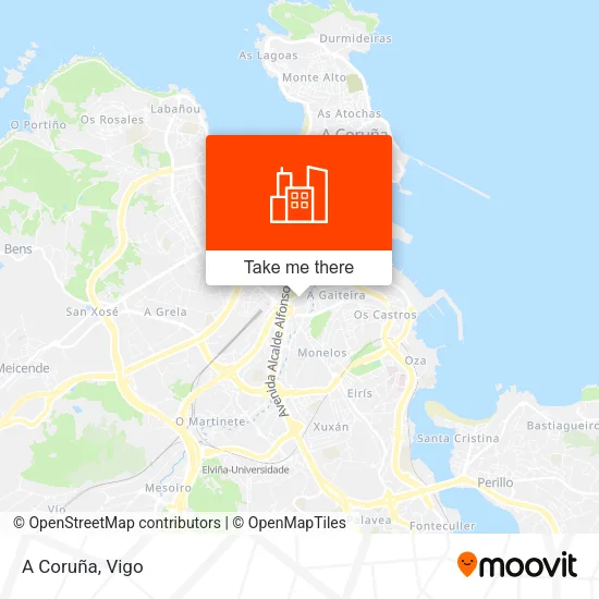 A Coruña map